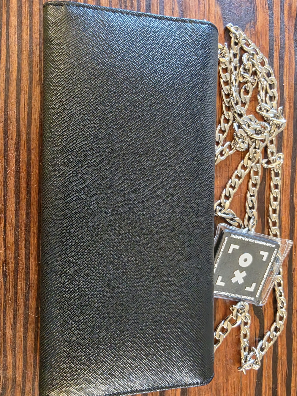 Prada Black Saffiano Chain Wallet Crossbody - Picture 3 of 13
